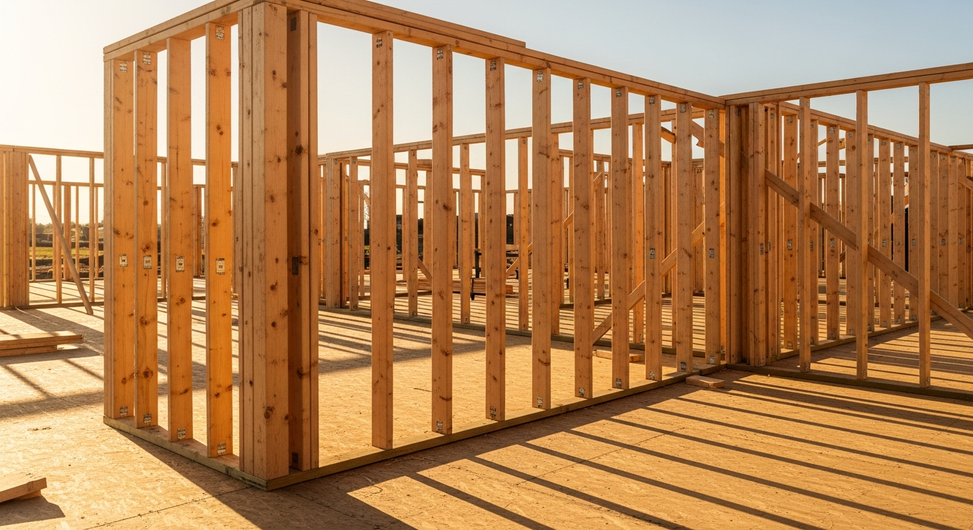 Residential structural wall and roof framing craftsmanship